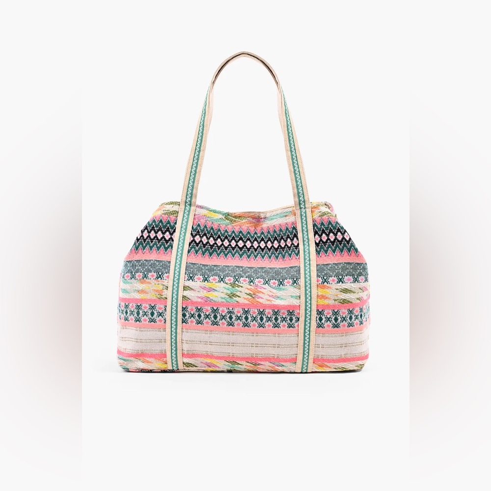America and Beyond Daphne Beaded Tote Multicolor Boho Embellished Bag - Picture 4 of 8